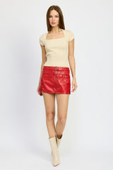 MINI BIKER SKIRT