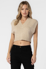 CHALECO SWEATER BEIGE