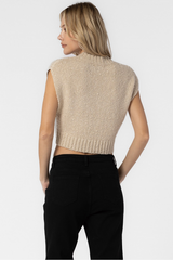 CHALECO SWEATER BEIGE